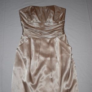 Strapless Champagne Formal